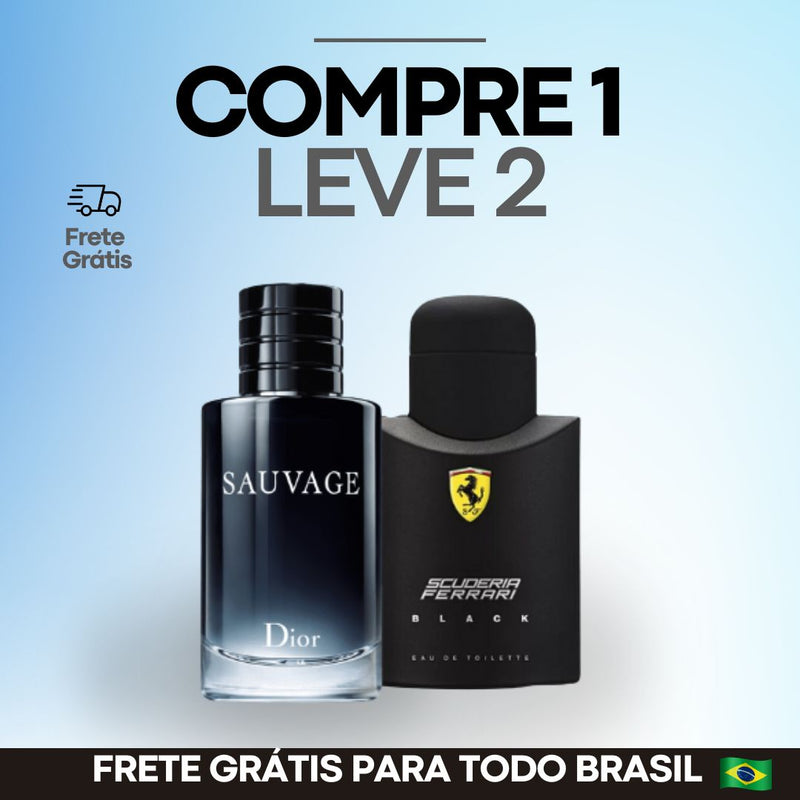 COMPRE 1 LEVE 2 -  Perfumes Masculino - Sauvage Dior e Ferrari Black (100ml cada)+ Frete Grátis